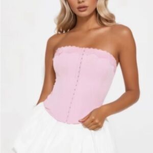 Fashion Nova Pink Strapless Top